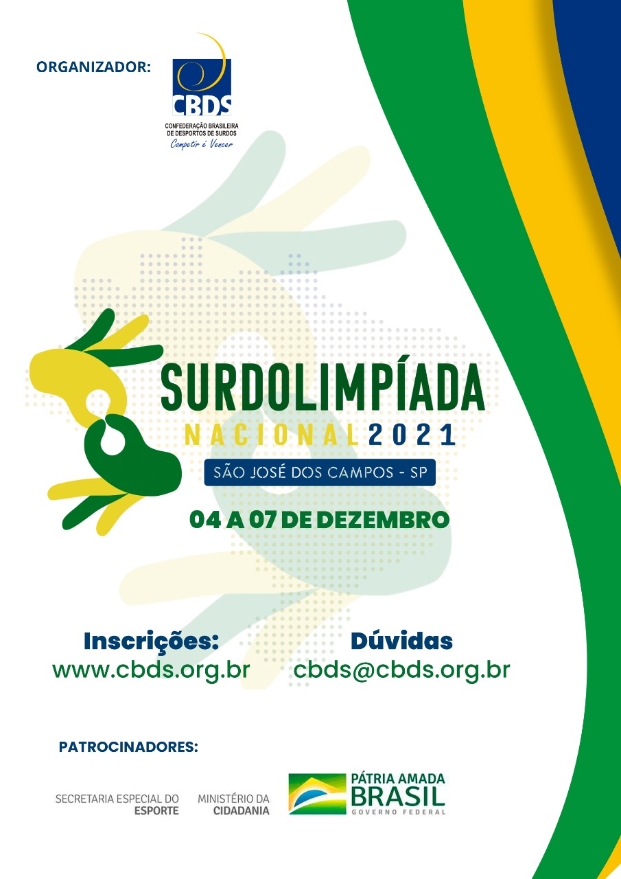 CBDS convida Surdoatletas e Equipes para participar Surdolímpiada Nacional 2021