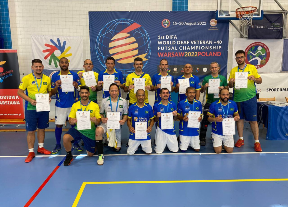 Brasil encerra a Copa do Mundo de Futsal Veterano de Surdos na 5ª colocação